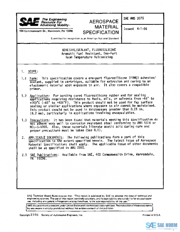 SAE AMS3375 PDF SAE AMS3375 PDF