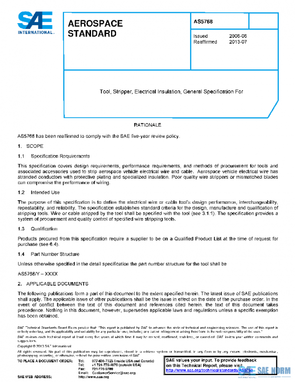 SAE AS5768 PDF SAE AS5768 PDF