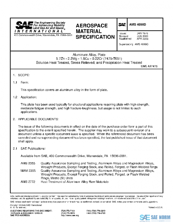SAE AMS4090D PDF