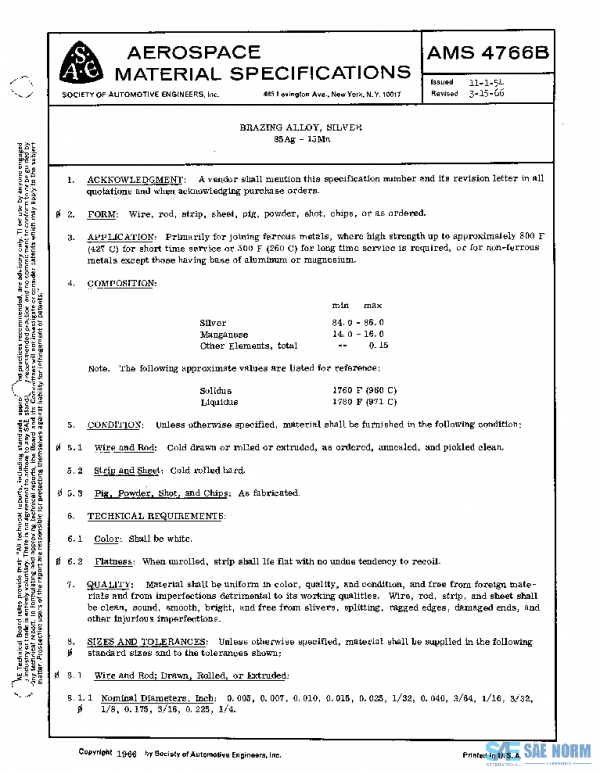 SAE AMS4766B PDF SAE AMS4766B PDF