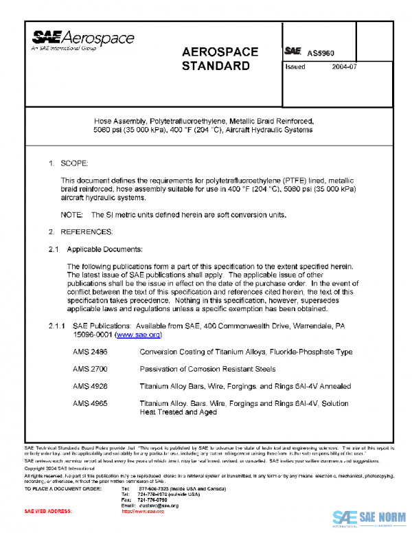 SAE AS5960 PDF SAE AS5960 PDF