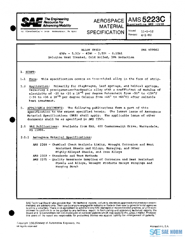 SAE AMS5223C PDF SAE AMS5223C PDF
