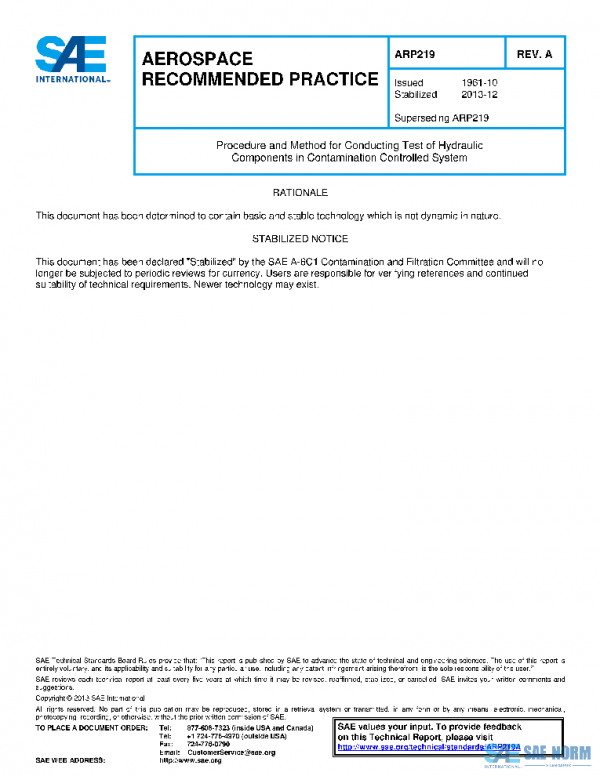SAE ARP219A PDF