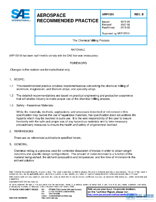 SAE ARP1331B PDF SAE ARP1331B PDF