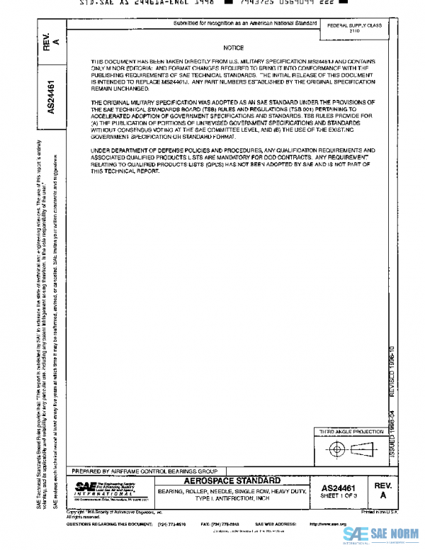 SAE AS24461A PDF SAE AS24461A PDF