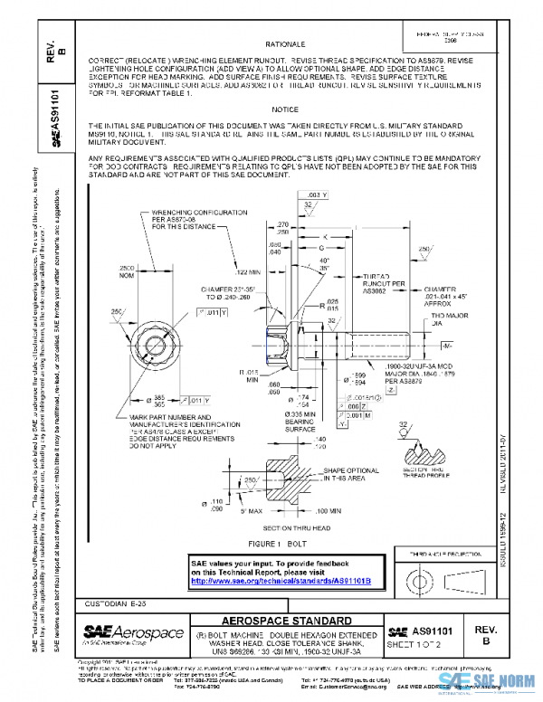 SAE AS91101B PDF SAE AS91101B PDF