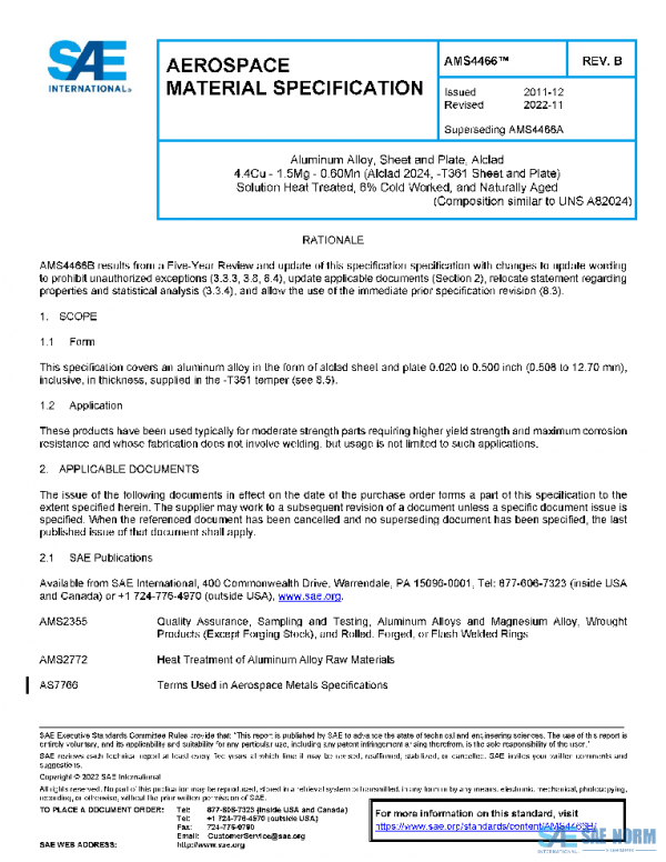 SAE AMS4466B PDF SAE AMS4466B PDF