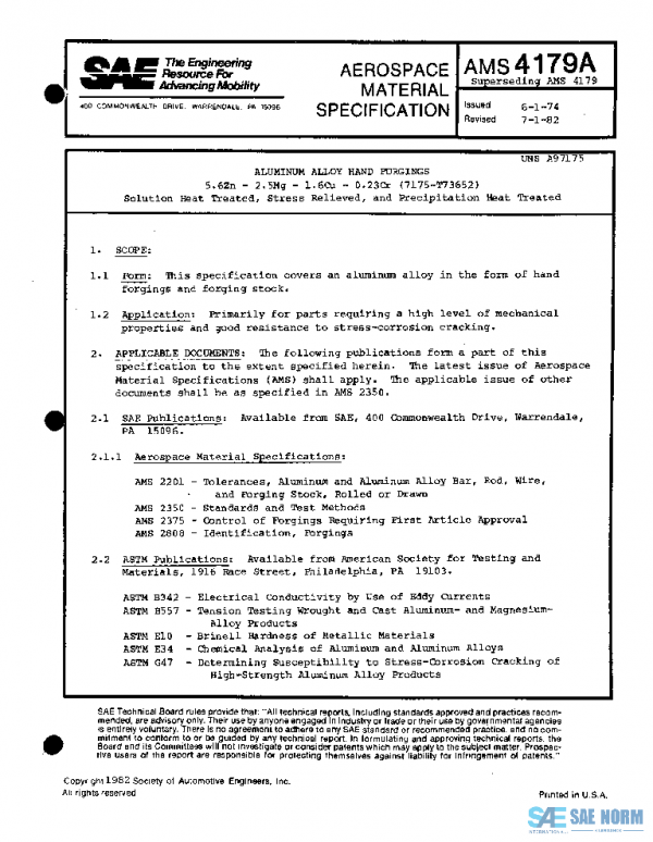 SAE AMS4179A PDF SAE AMS4179A PDF