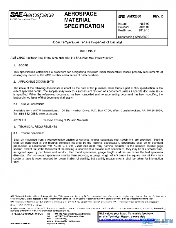 SAE AMS2360D PDF