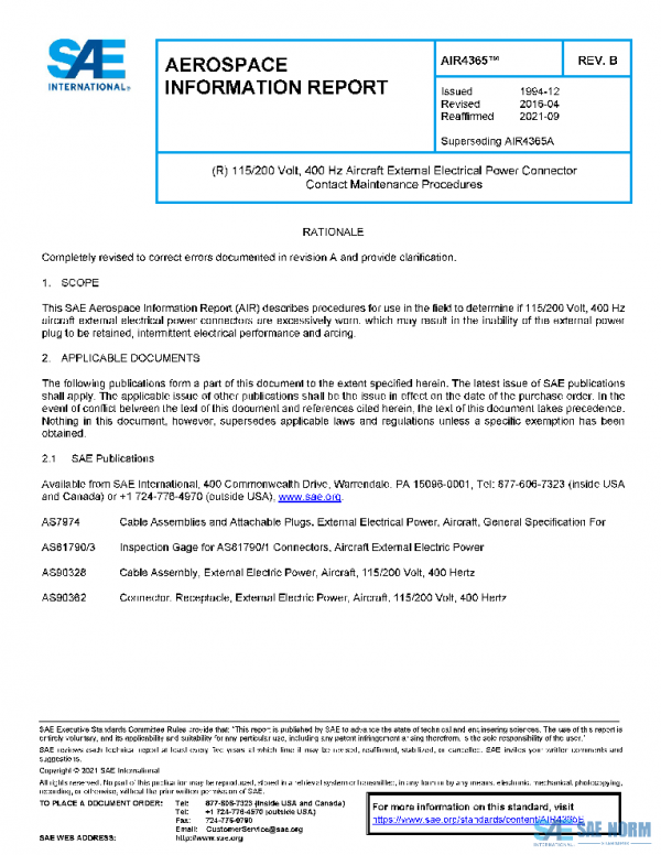 SAE AIR4365B PDF