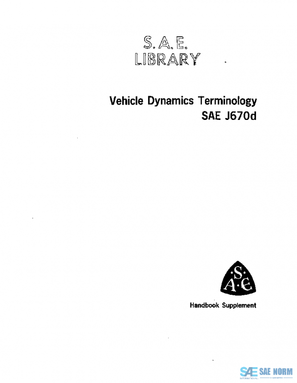 SAE J670D_197407 PDF SAE J670D_197407 PDF