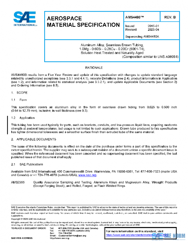 SAE AMS4480B PDF SAE AMS4480B PDF