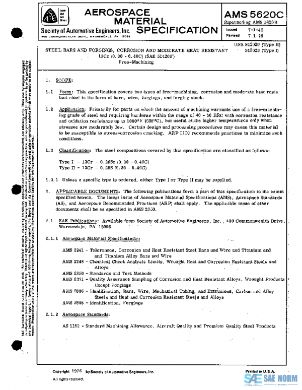 SAE AMS5620C PDF