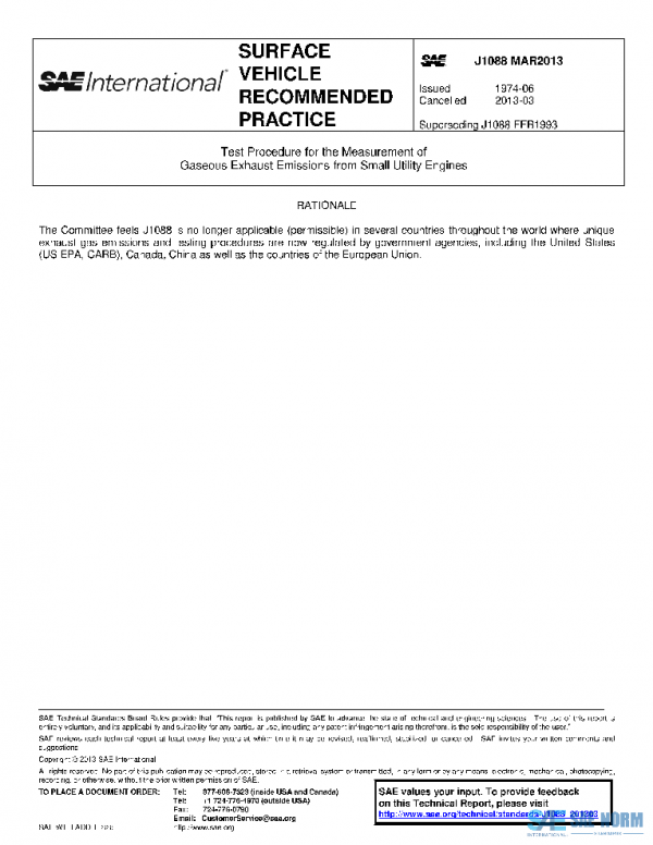 SAE J1088_201303 PDF