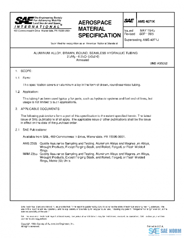 SAE AMS4071K PDF