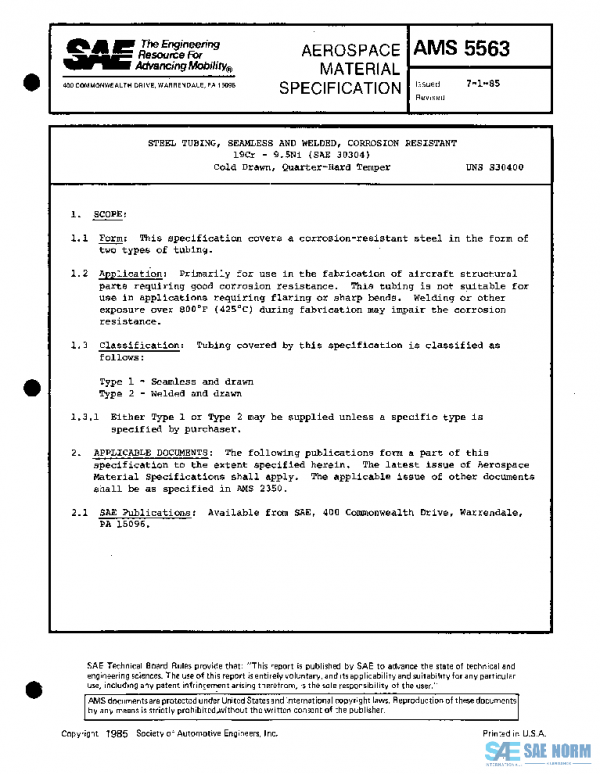SAE AMS5563 PDF SAE AMS5563 PDF