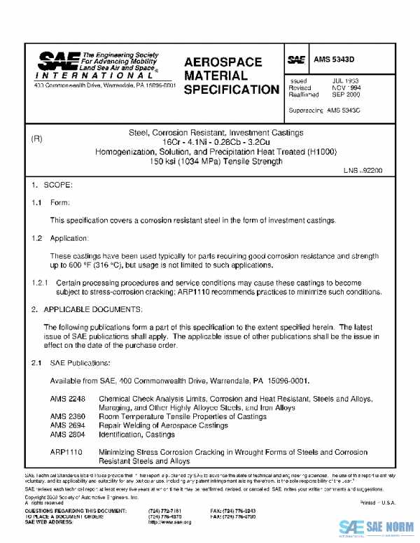 SAE AMS5343D PDF