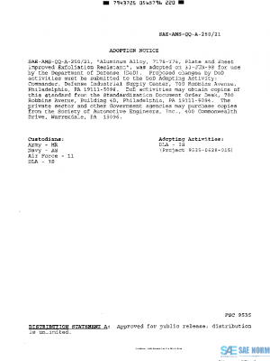 SAE AMSQQA250/21 PDF
