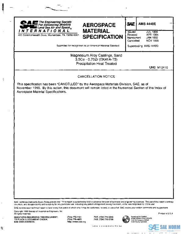 SAE AMS4440E PDF