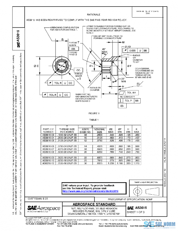 SAE AS3616 PDF SAE AS3616 PDF