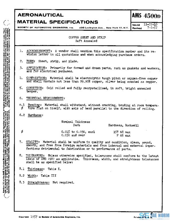 SAE AMS4500D PDF SAE AMS4500D PDF