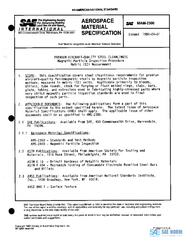 SAE MAM2300 PDF