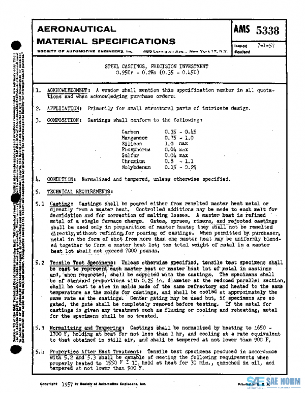 SAE AMS5338 PDF