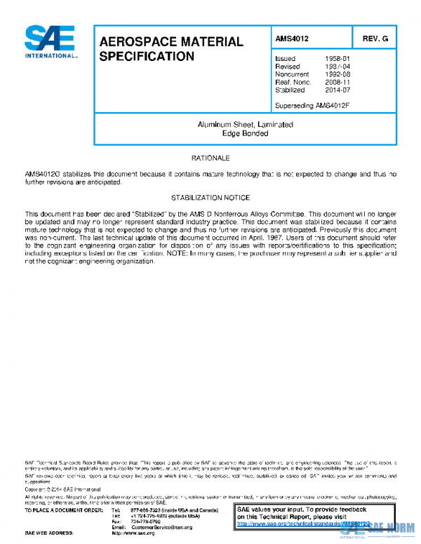 SAE AMS4012G PDF