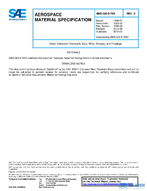SAE AMSQQS763D PDF