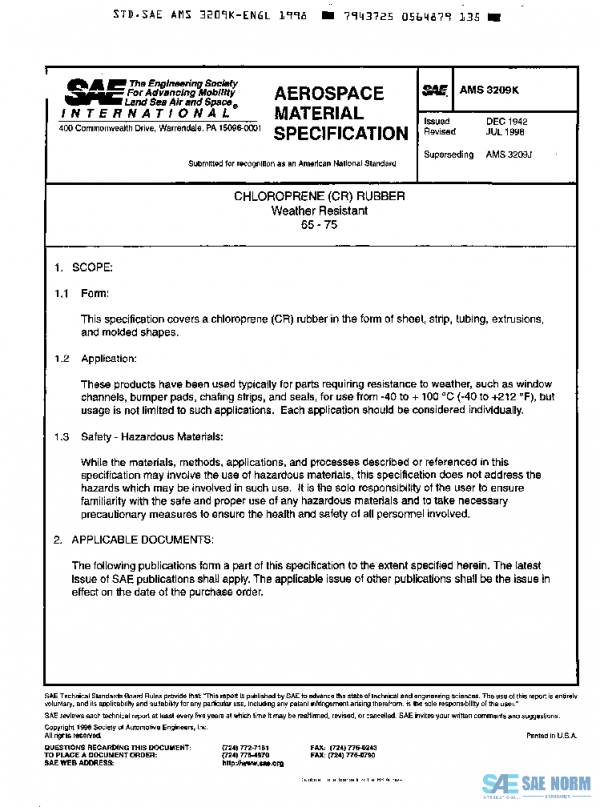SAE AMS3209K PDF SAE AMS3209K PDF