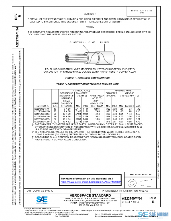SAE AS22759/94B PDF SAE AS22759/94B PDF