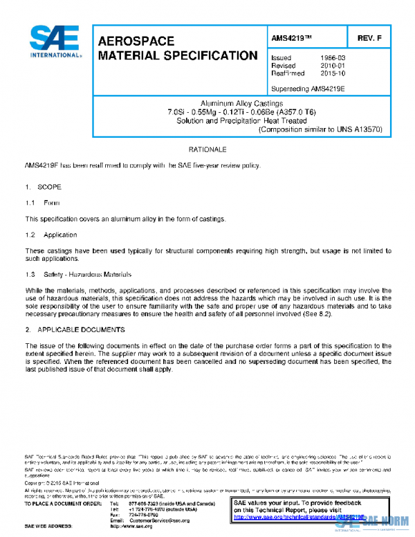 SAE AMS4219F PDF