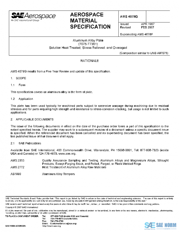 SAE AMS4078G PDF SAE AMS4078G PDF