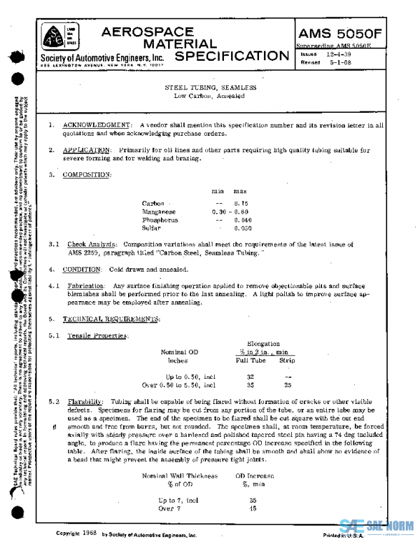 SAE AMS5050F PDF