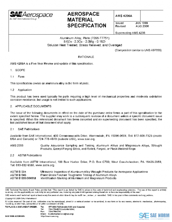 SAE AMS4206A PDF