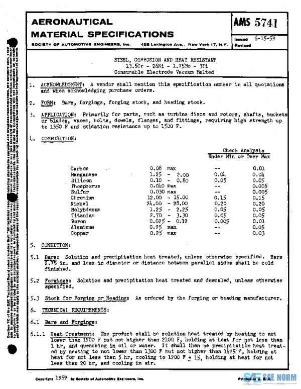 SAE AMS5741 PDF SAE AMS5741 PDF
