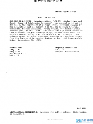 SAE AMSQQA250/22 PDF
