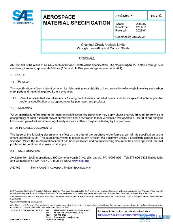 SAE AMS2259G PDF