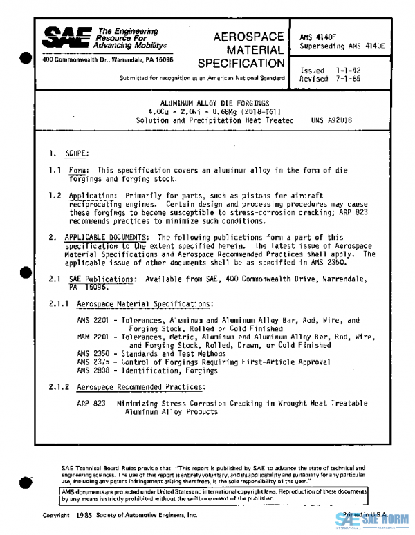 SAE AMS4140F PDF