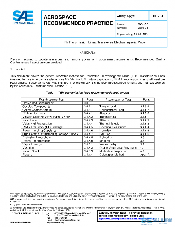 SAE ARP81490A PDF