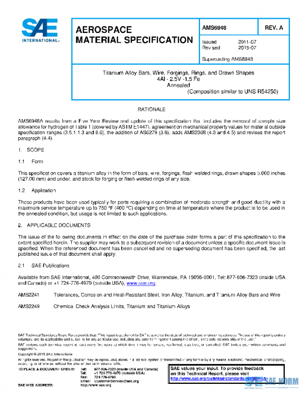 SAE AMS6948A PDF SAE AMS6948A PDF
