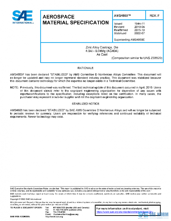 SAE AMS4803F PDF