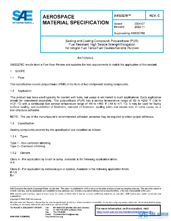 SAE AMS3278C PDF SAE AMS3278C PDF