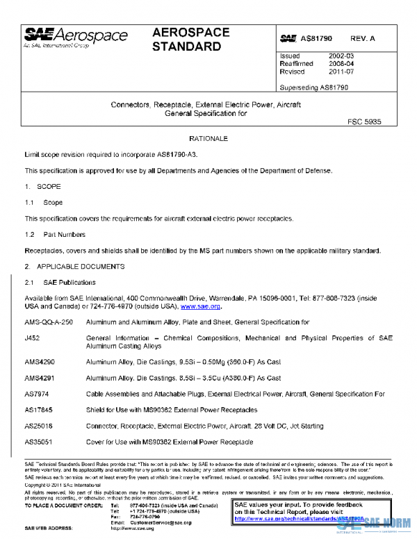 SAE AS81790A PDF SAE AS81790A PDF