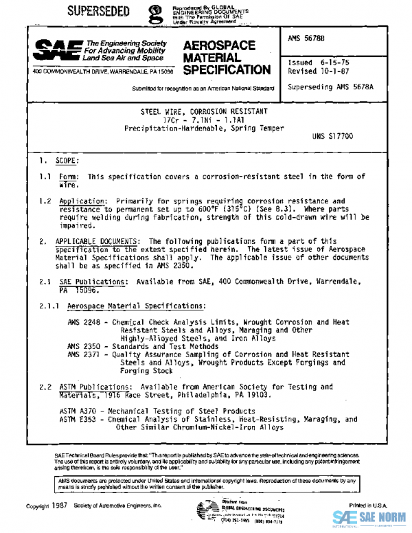 SAE AMS5678B PDF SAE AMS5678B PDF