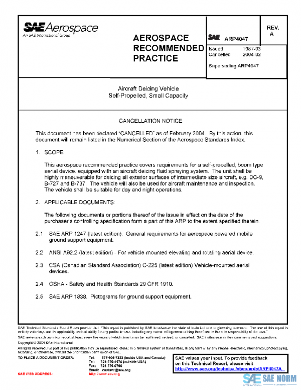 SAE ARP4047A PDF