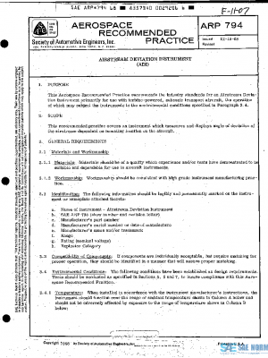 SAE ARP794 PDF
