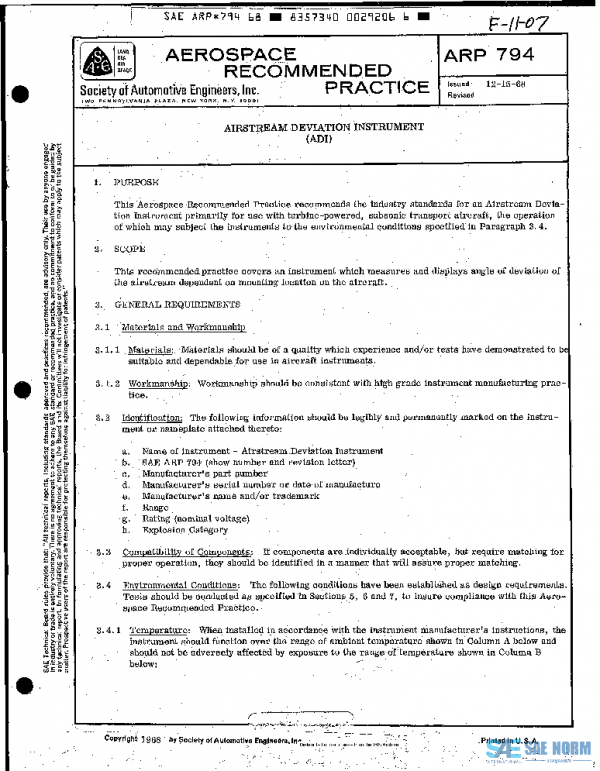 SAE ARP794 PDF