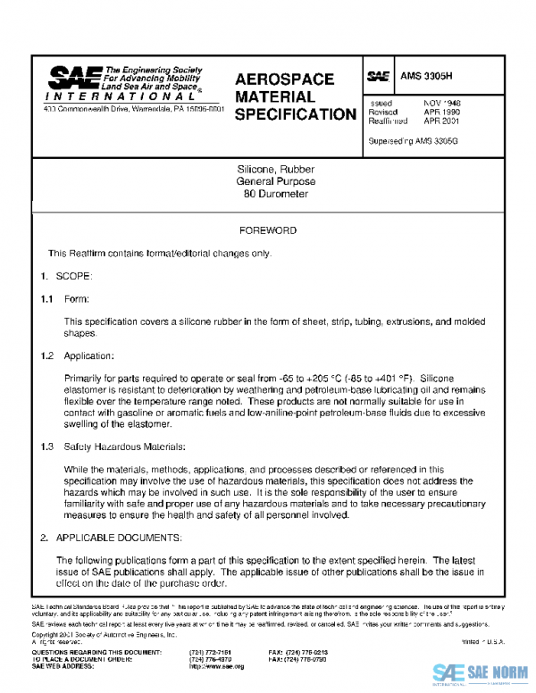 SAE AMS3305H PDF