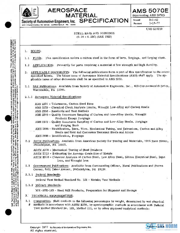 SAE AMS5070E PDF SAE AMS5070E PDF